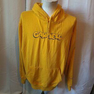 Men's Garfield Hoodie L - Funnel pocket - yellow